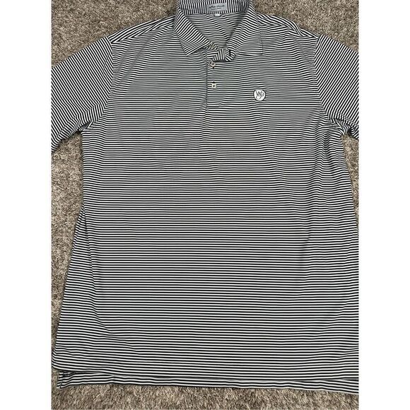 Peter Millar Summer Comfort Men’s XL Hemlock Performance Polo White/Black Stripe - Picture 10 of 10